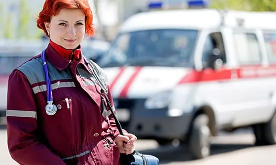 Ambulance en route vers un hôpital